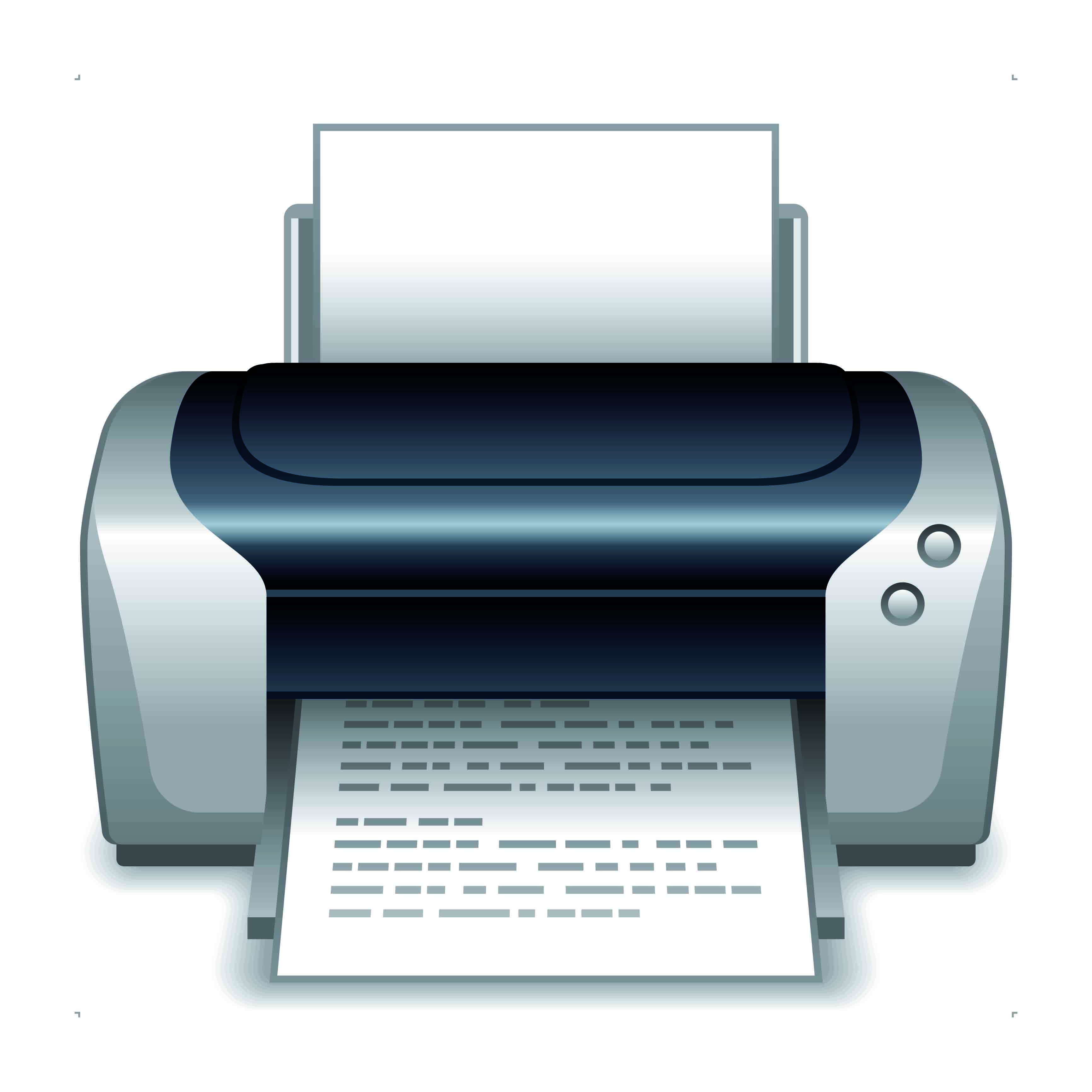 printer icon modern realistic 3d design