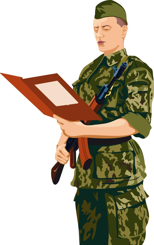 soldier painting colored cartoon sketch 3d design