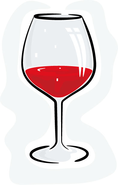 wine glass drawing bright classical sketch