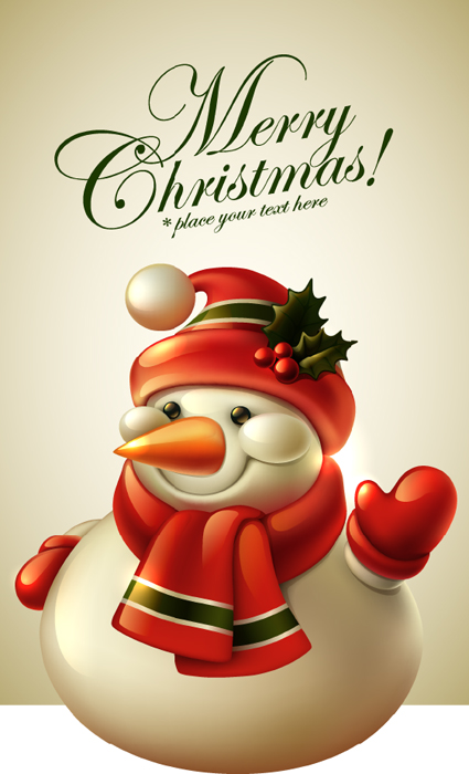 christmas banner template shiny snowman sketch modern design