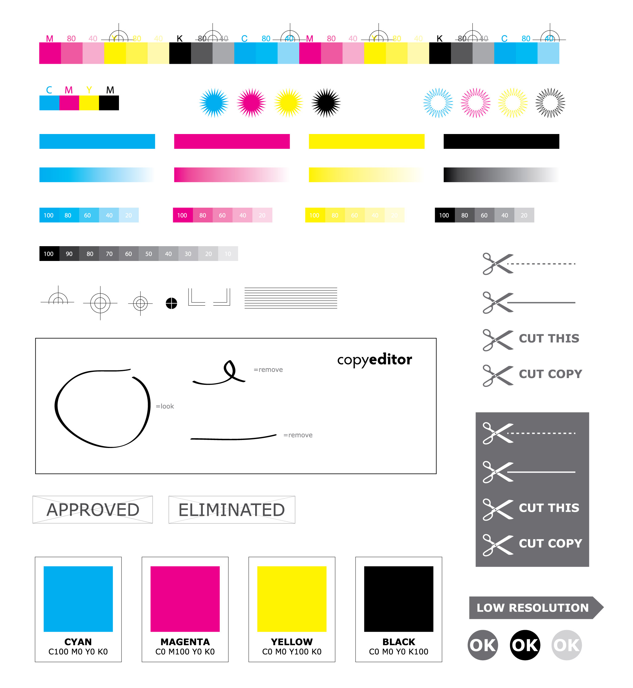 digital graphic design elements modern colorful flat sketch