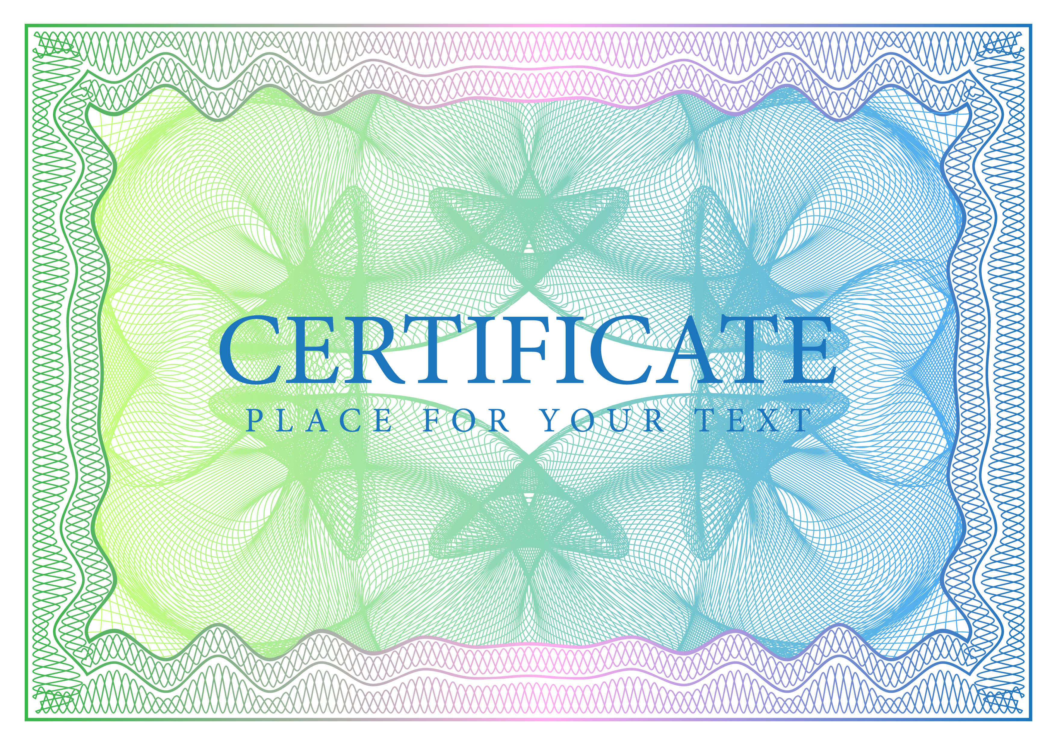 decorative certificate template elegant abstract dynamic curves