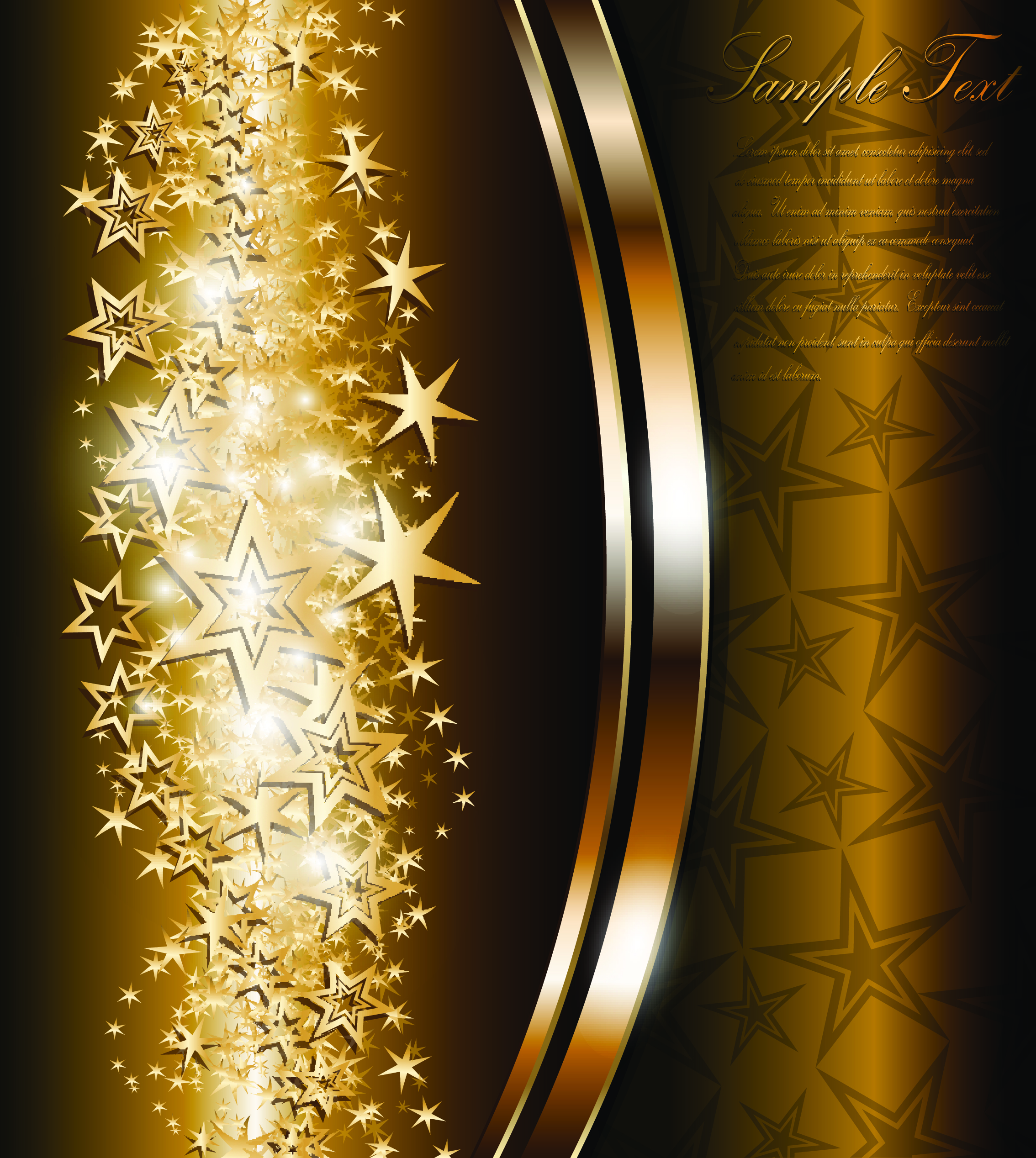 decorative background template twinkling luxury golden dynamic stars