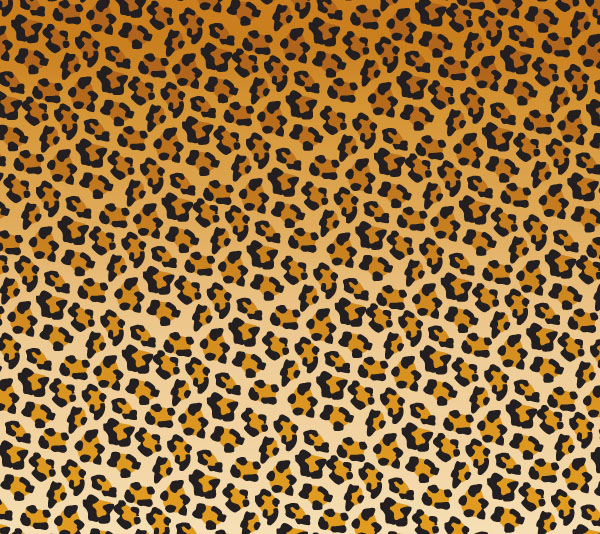 leopard leather pattern colored flat sketch