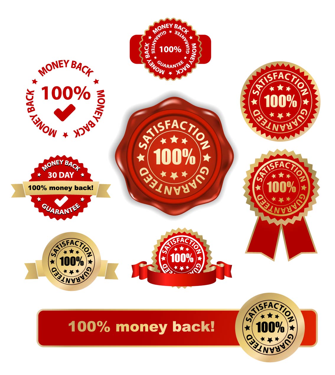 guarantee label templates shiny colored modern shapes