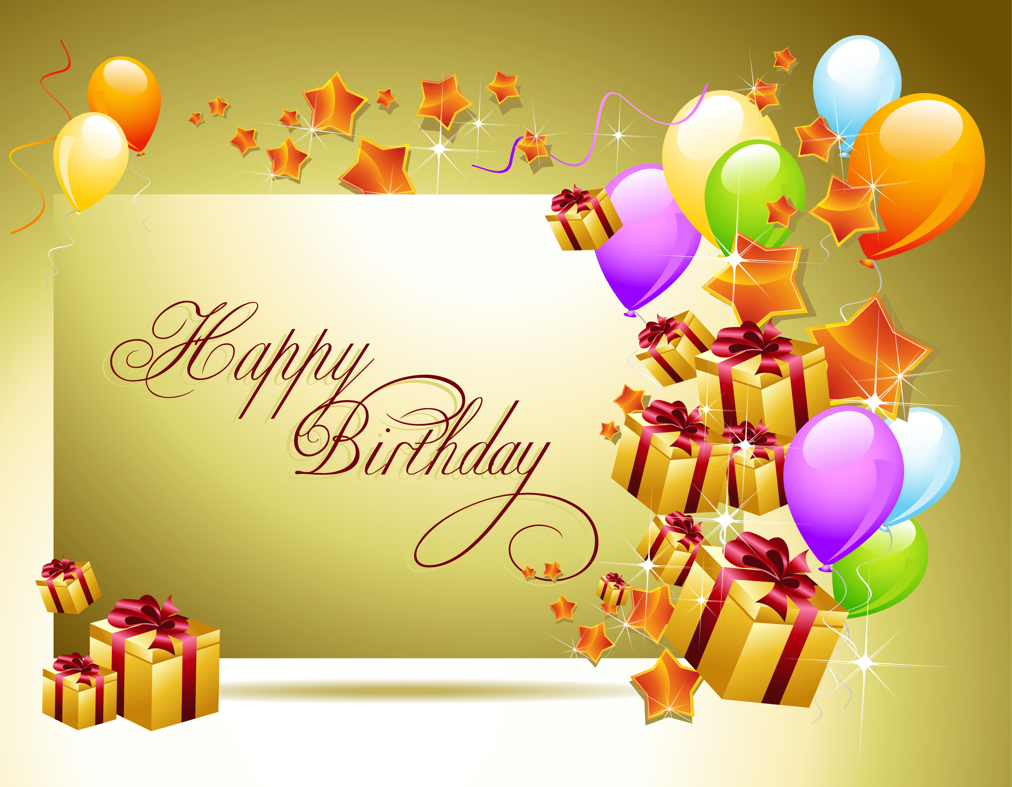 birthday banner colorful modern design 3d dynamic symbols