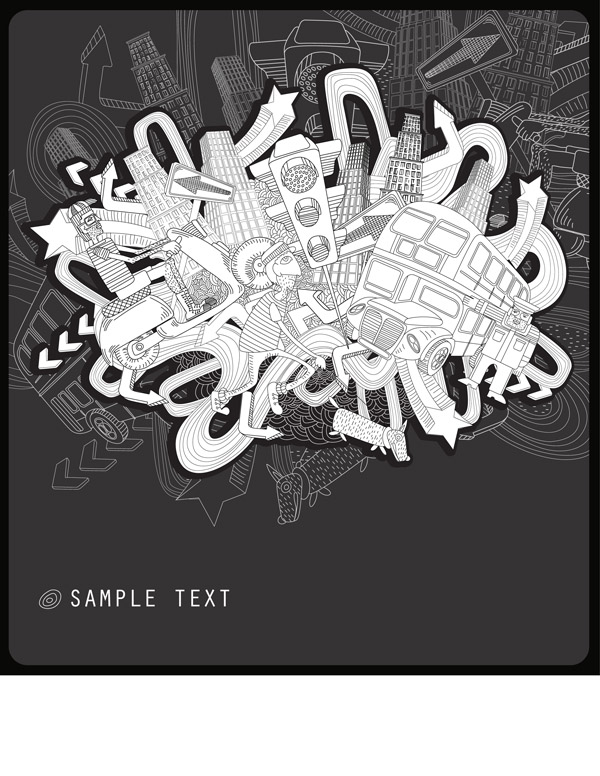 abstract doddle backgrounds messy electric devices retro decor