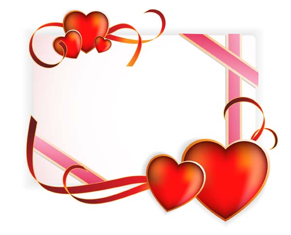 romance background elegant red heart ribbon decor