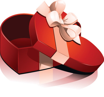 valentine gift box background heart shaped 3d design