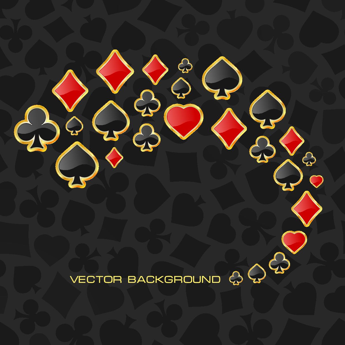 gambling background poker icons modern shiny circle layouts