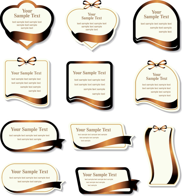 labels templates collection shiny elegant flat shapes