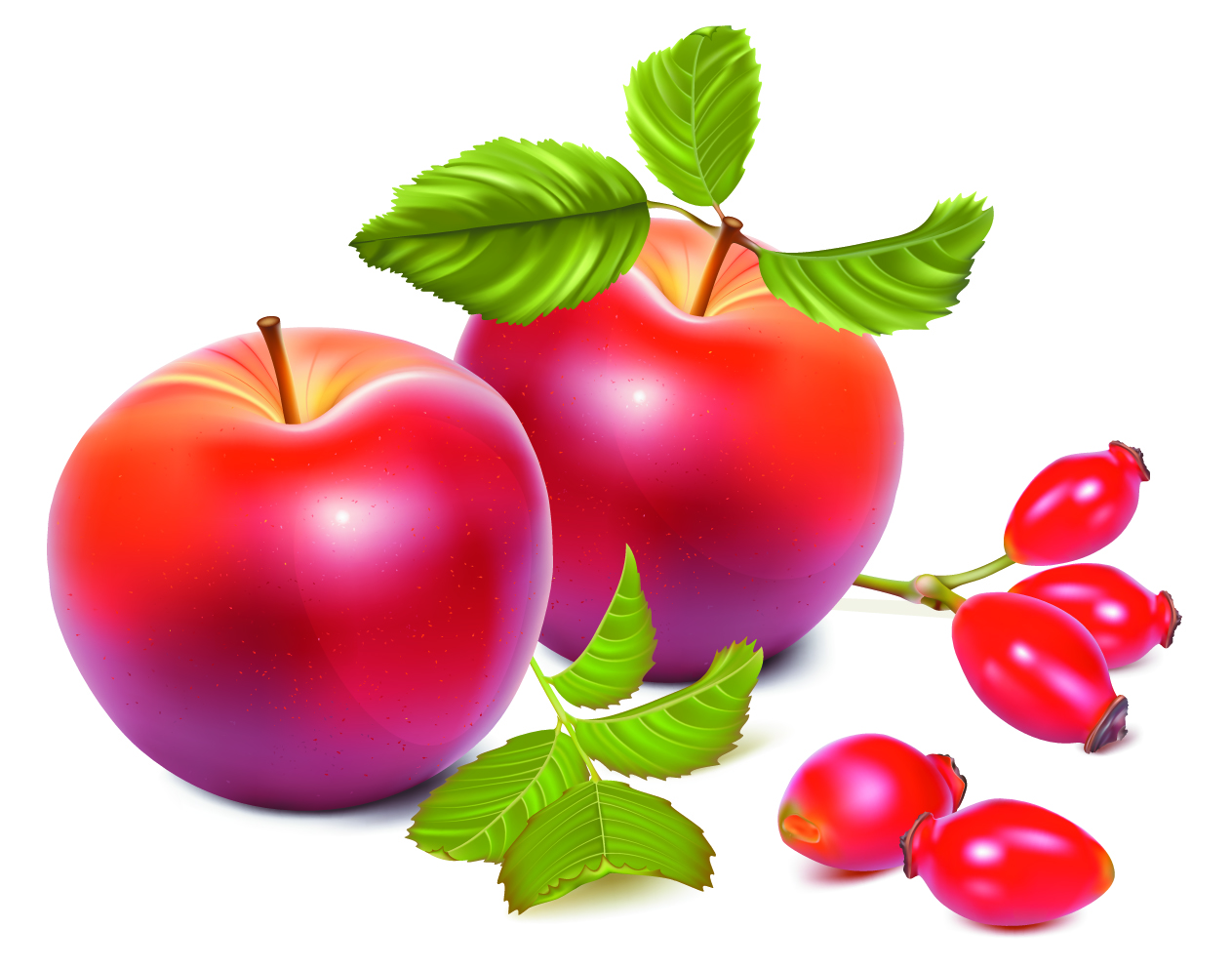 fresh fruits background shiny colored 3d realistic design