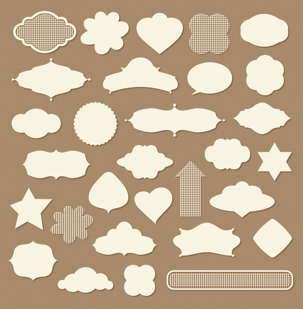 decorative tags templates paper cut shaped decor