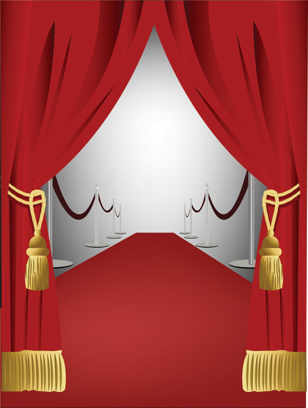 stage background elegant 3d design curtain icon