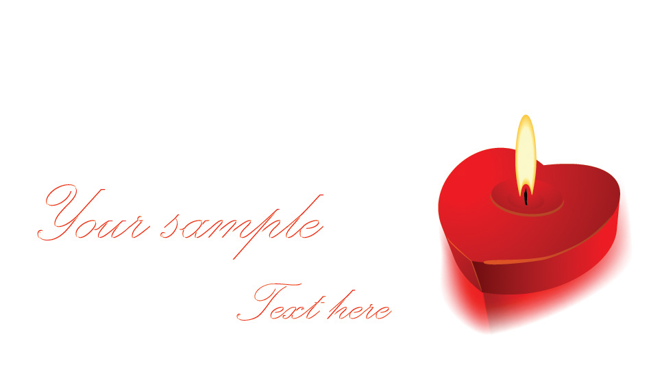 valentine background heart candle icon colored 3d design