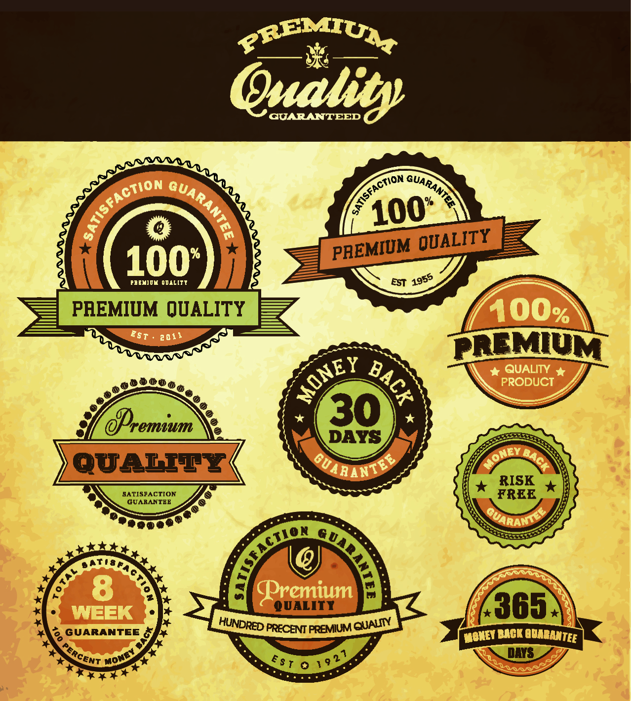 retro label design 03 vector