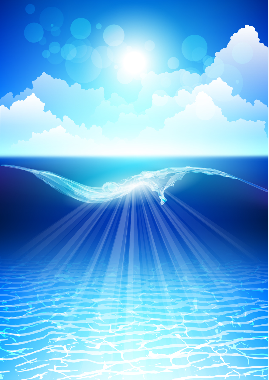 dream seawater background 02 vector