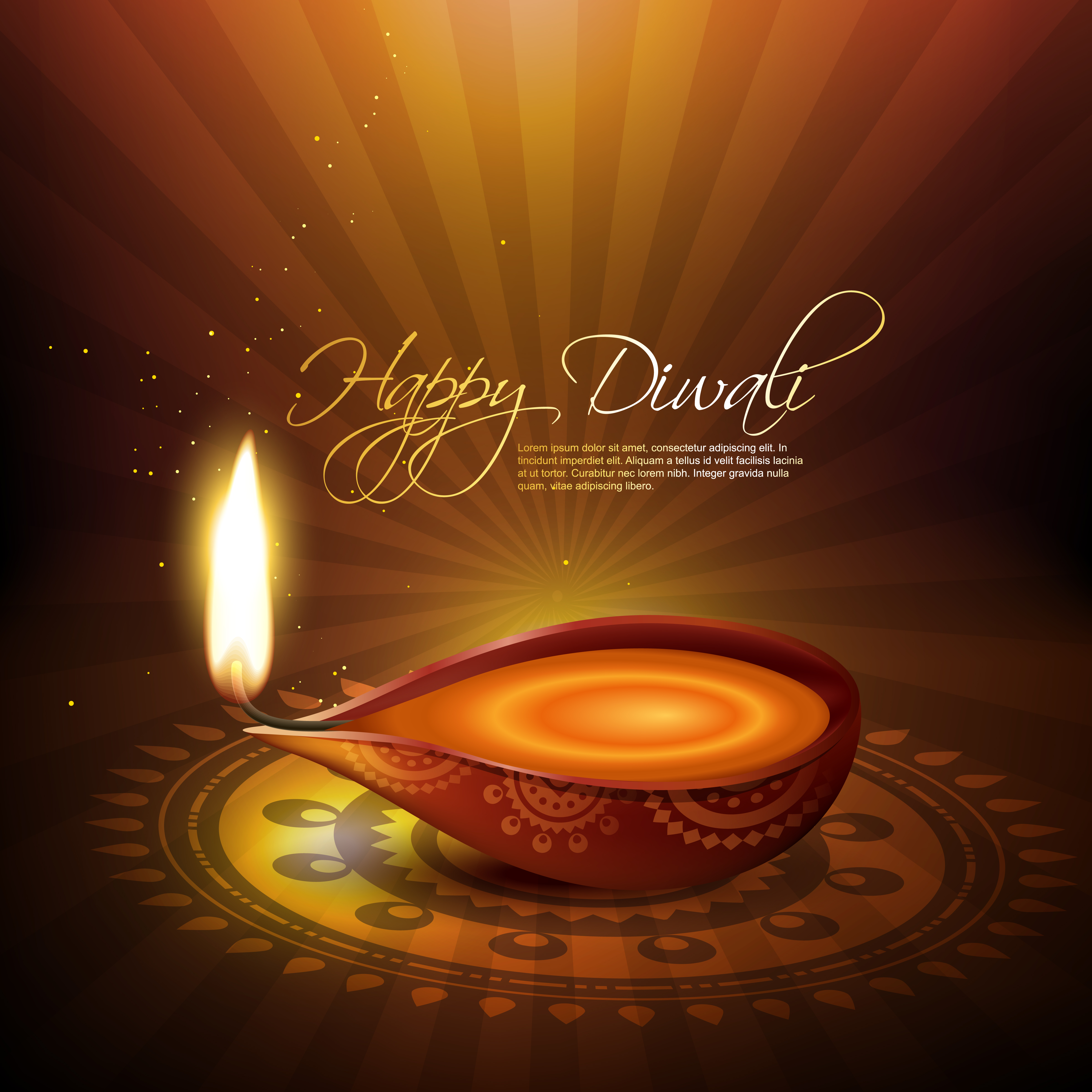 exquisite diwali background 03 vector