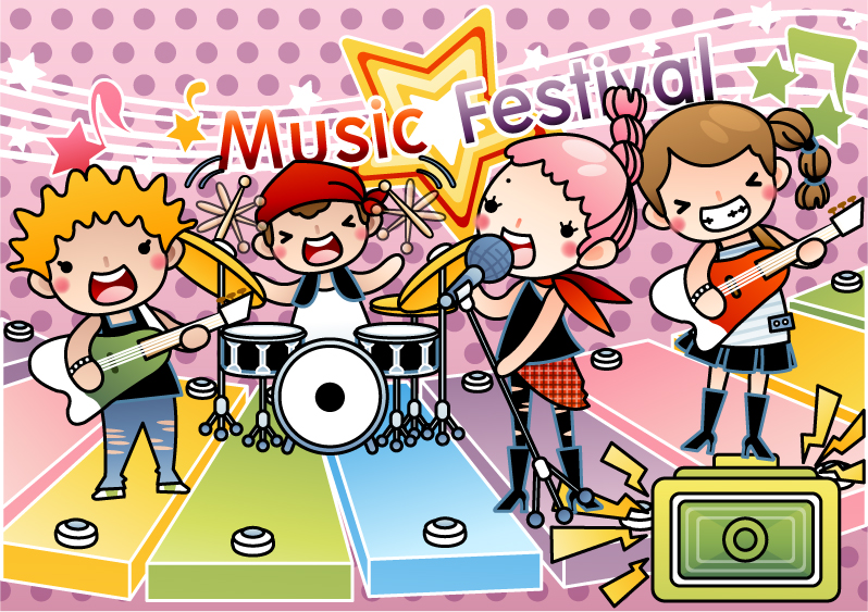 cartoon music illustrator 04 vector