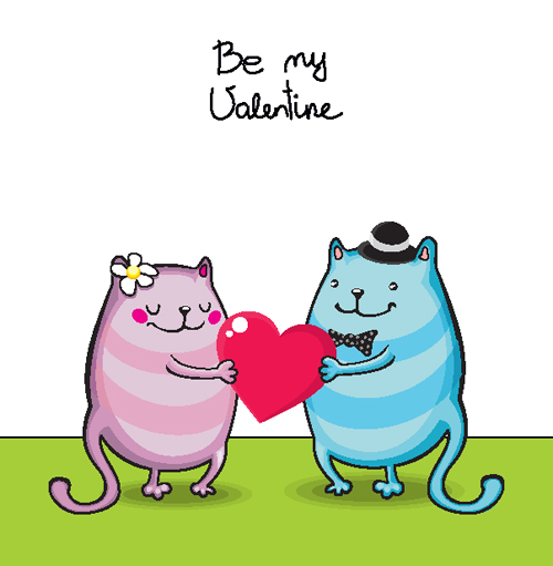 cartoon valentine illustrator 05 vector