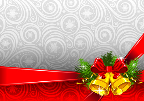 the exquisite christmas bells background 06 vector