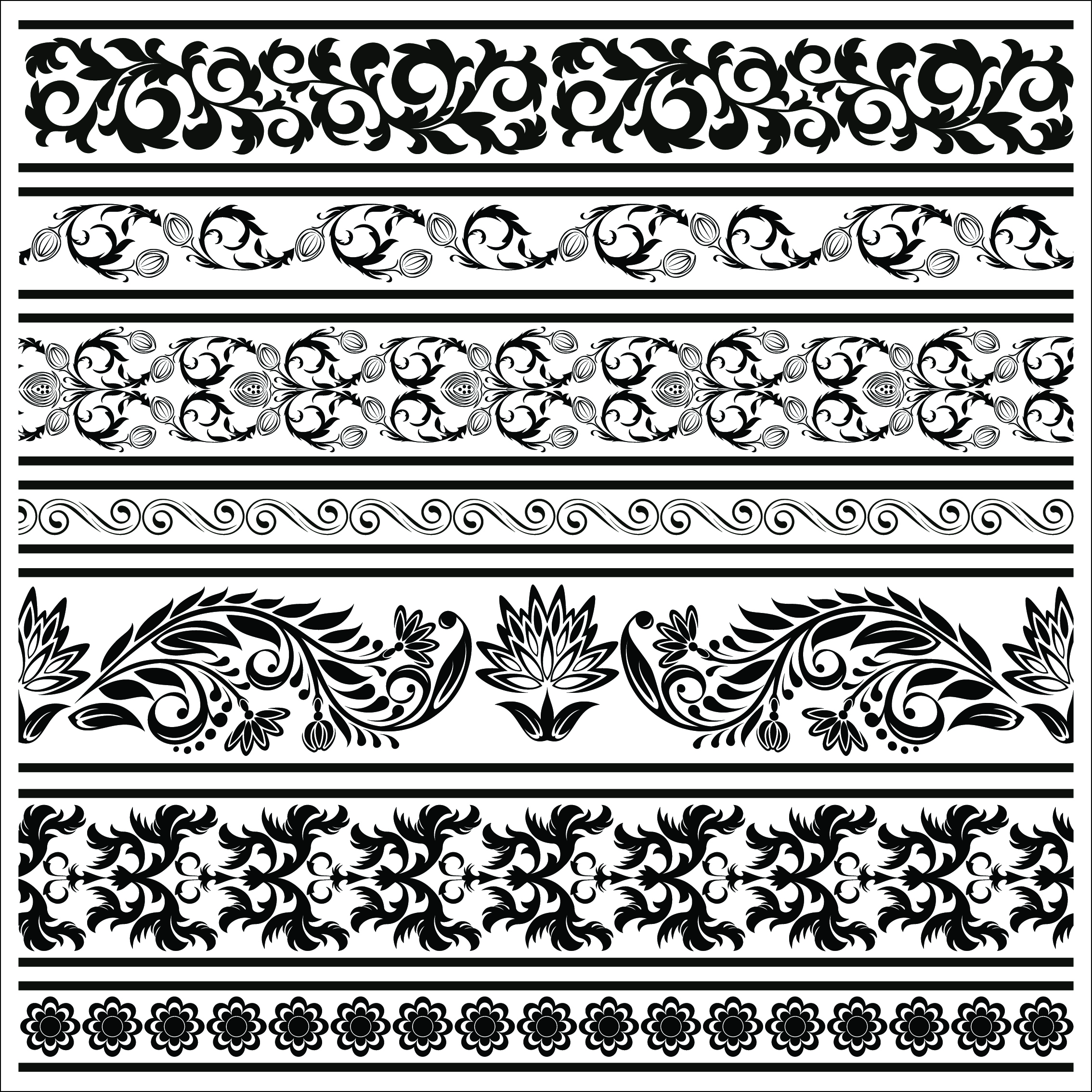 classic lace pattern 09 vector