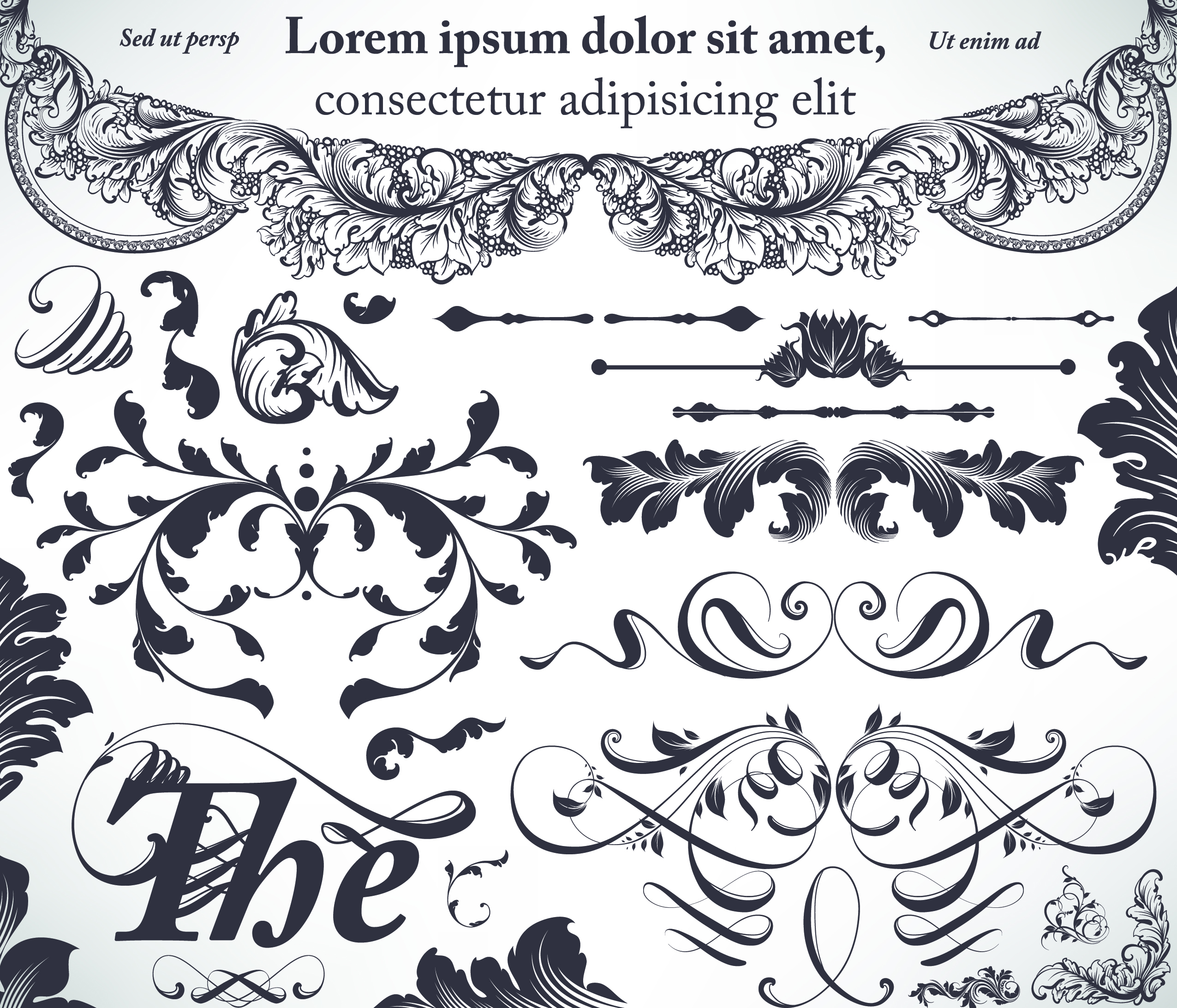 classic lace pattern 10 vector