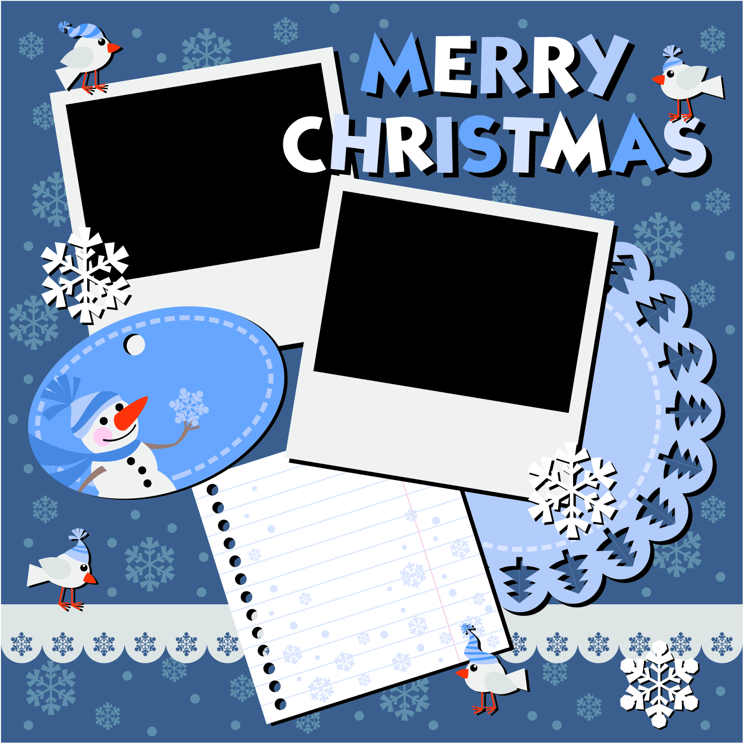 christmas notes stickers 05 vector