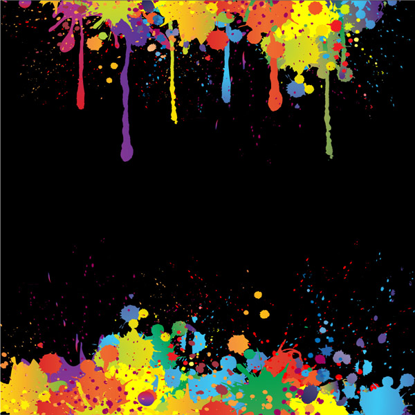 colorful ink vector