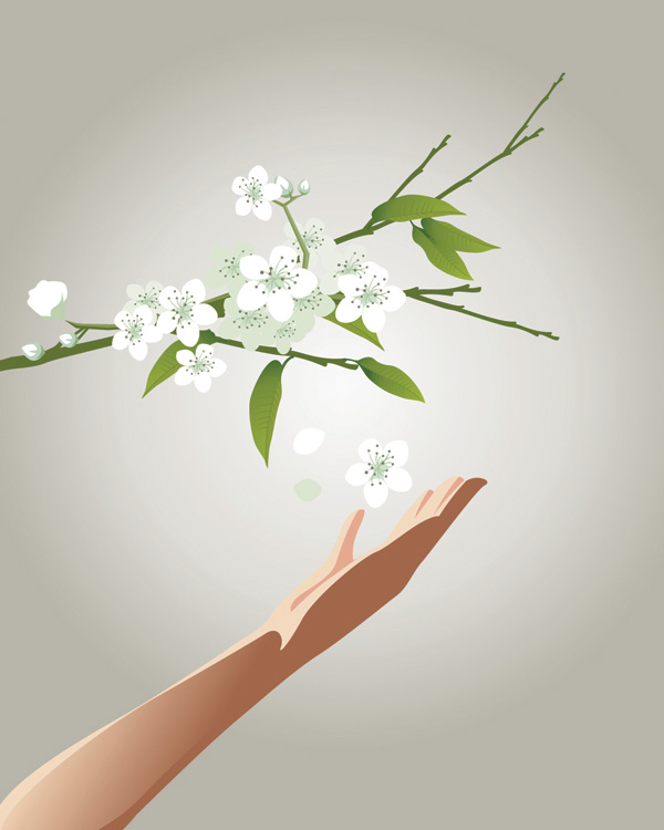 hand theme vector