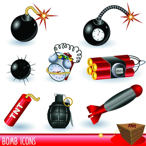 bombs landmines series vector