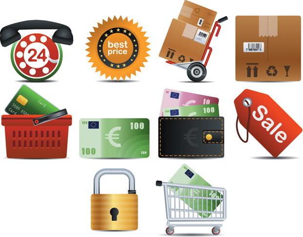 shopping theme icon vector