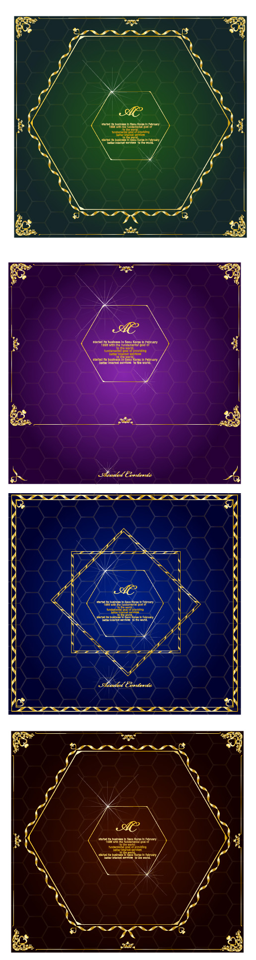 gorgeous gold lace border vector 9