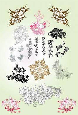 classical pattern vector flowers