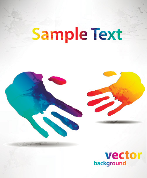 beautiful hands and feet silhouette pattern vector