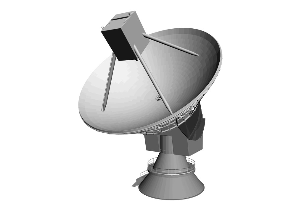 parabol radar icon modern grey 3d sketch