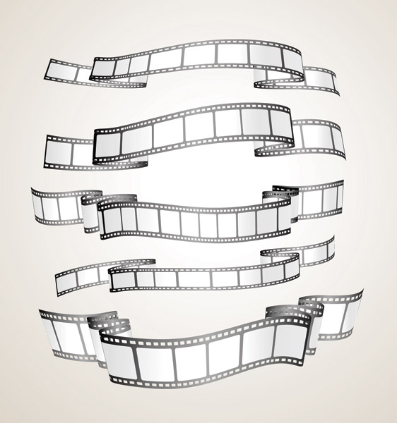 film festive design elements filmstrips sketch 3d design