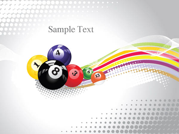 billiards balls backgrounds colorful dynamic design