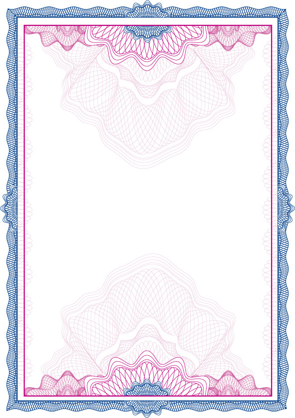 certificate border template colored classical seamless design