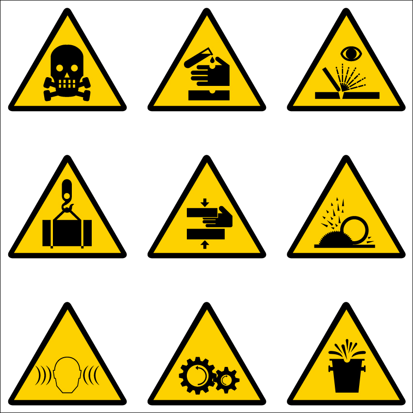 vector construction site warning label