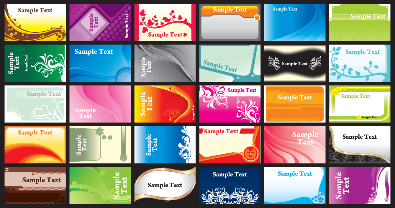 business cards templates collection brilliant abstract themes