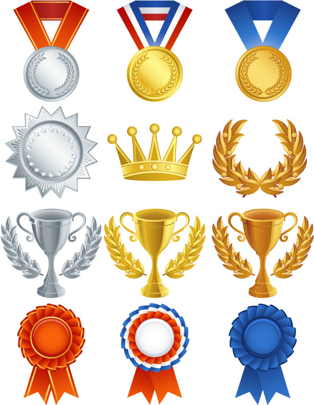 medals medal trophy vector