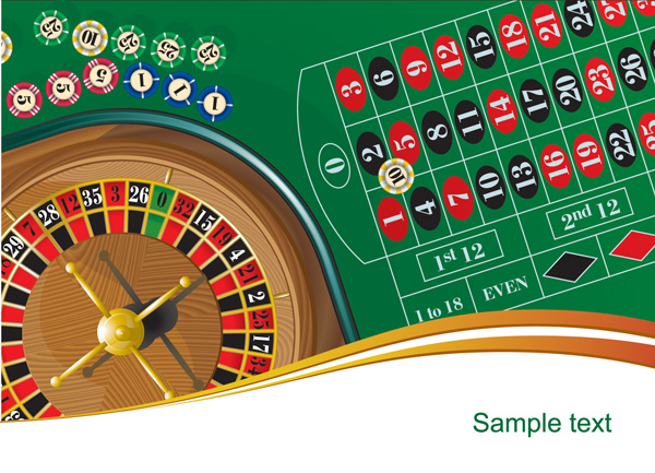 gambling advertising background roulette icon modern design