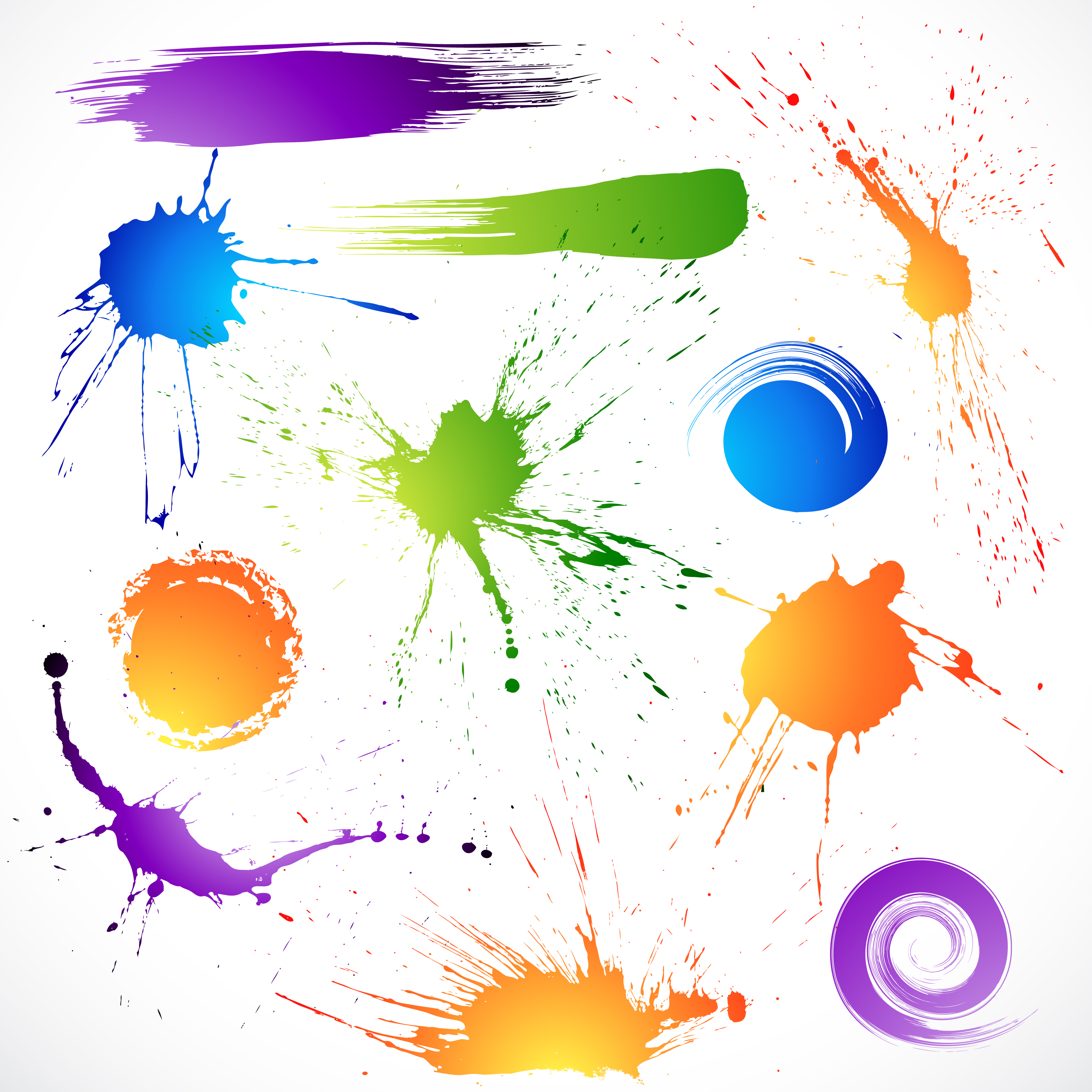 the splash brush effects vector