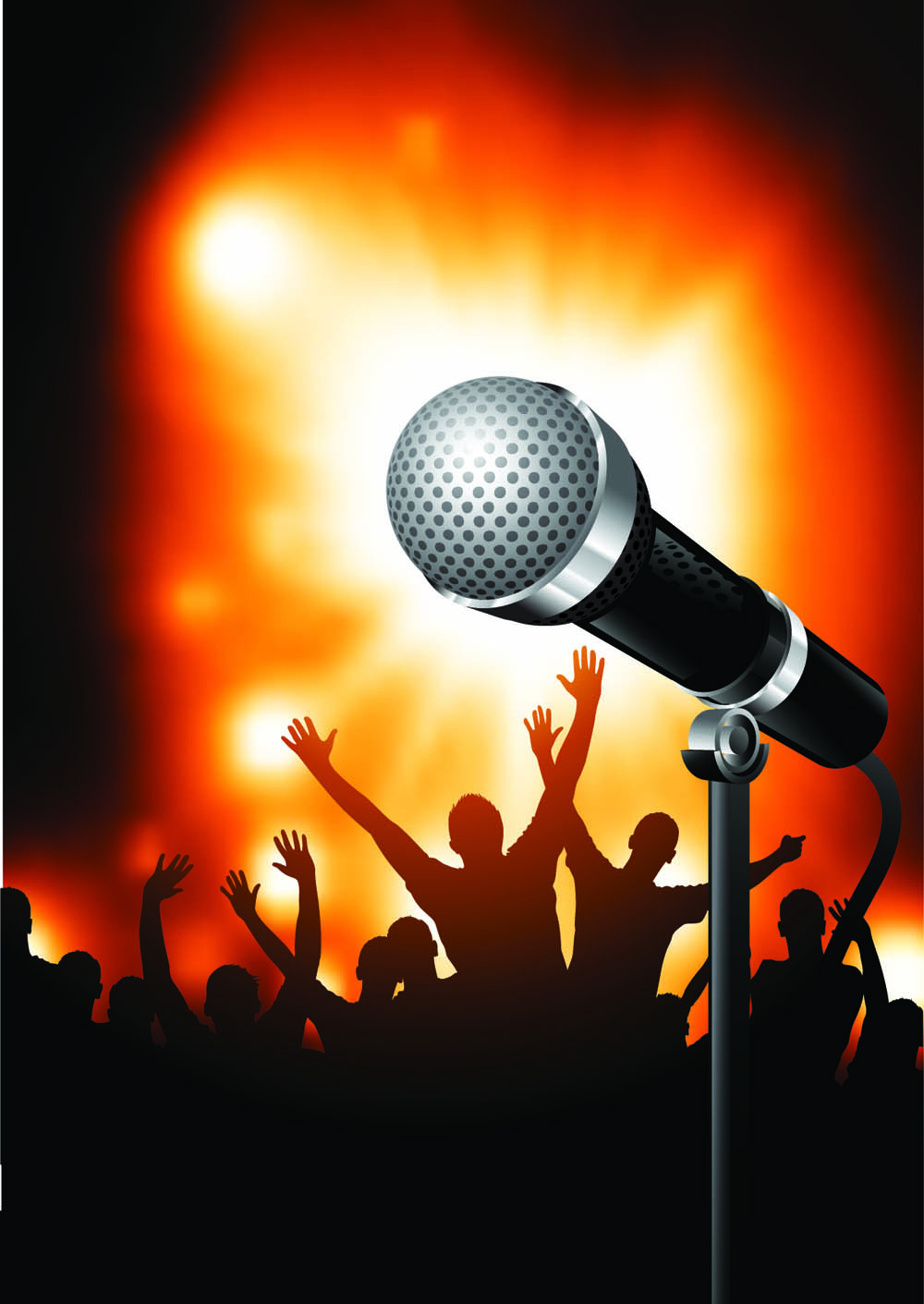 microphone bright background 03 vector