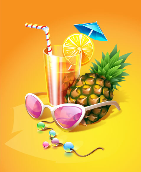 zest summer drink vector