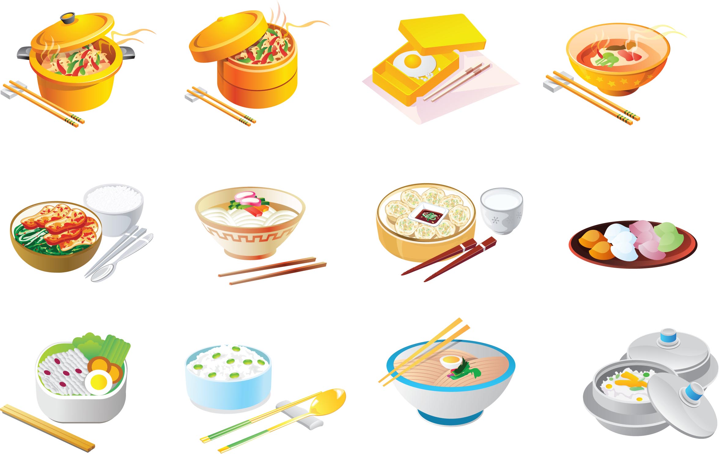 cartoon food icon vector