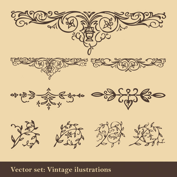 european classical pattern vector