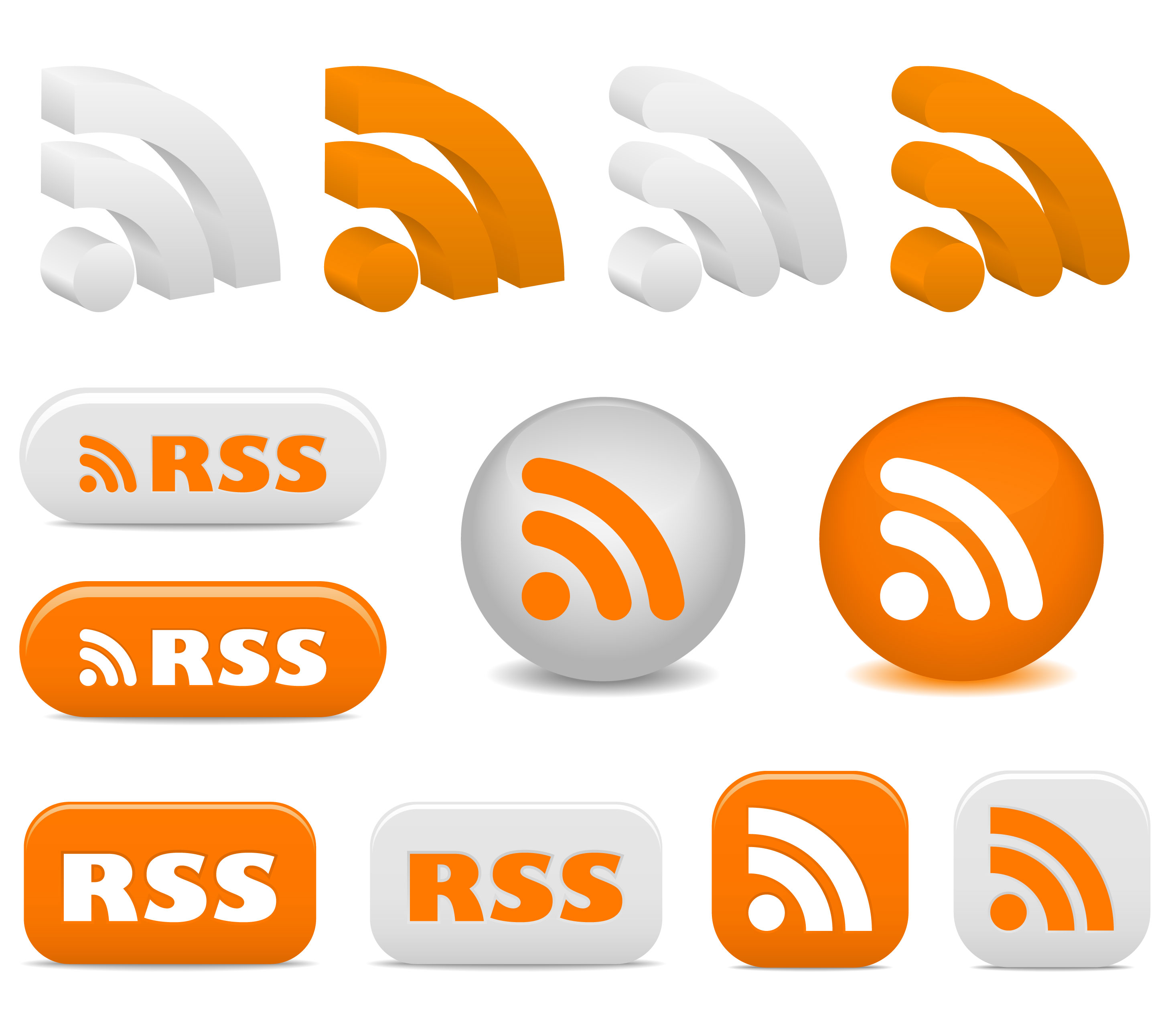 wifi icons templates modern 3d flat shapes