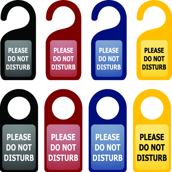 do not disturb signs vector